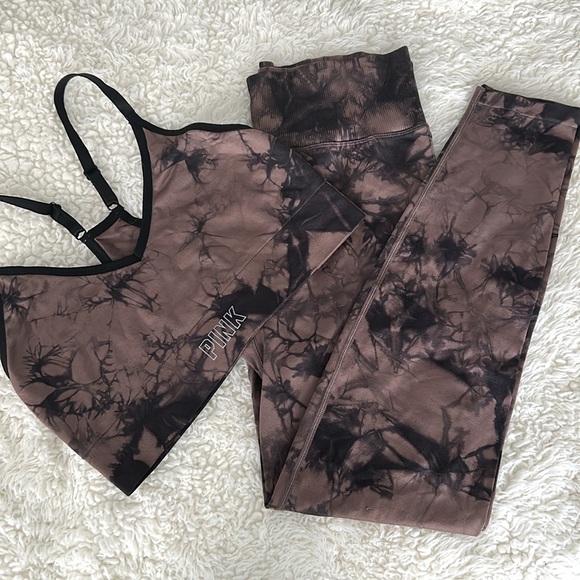 PINK Victoria's Secret Pants - VS PINK SET Sports Bra and Long Leggings